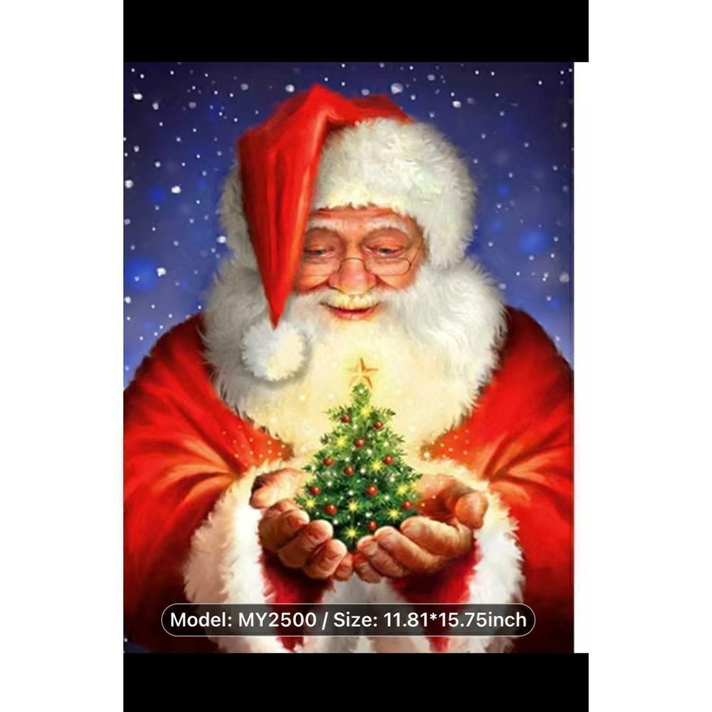 Diamond Painting kit 5D art kit 11.8 x 15.7” craft  New Santa clause with tree